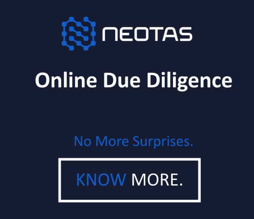 NEOTAS - Online Due Diligence. No more surprises
