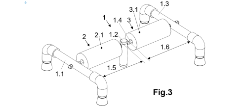 Ergonomic roller for releasing energy in people with hyperactivity, stress, or anxiety