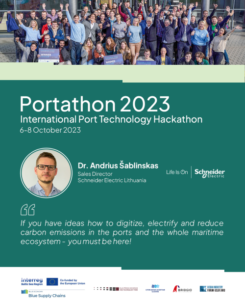Seeking for innovators in the fields of the maritime industry! Join PORTATHON hackathon on 6-8 October!