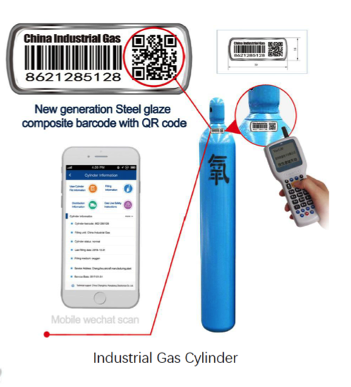 Use Metal-Ceramic cylinder bar code tags to track your assets