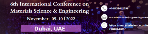 6th International Conference on  Materials Science & Engineering